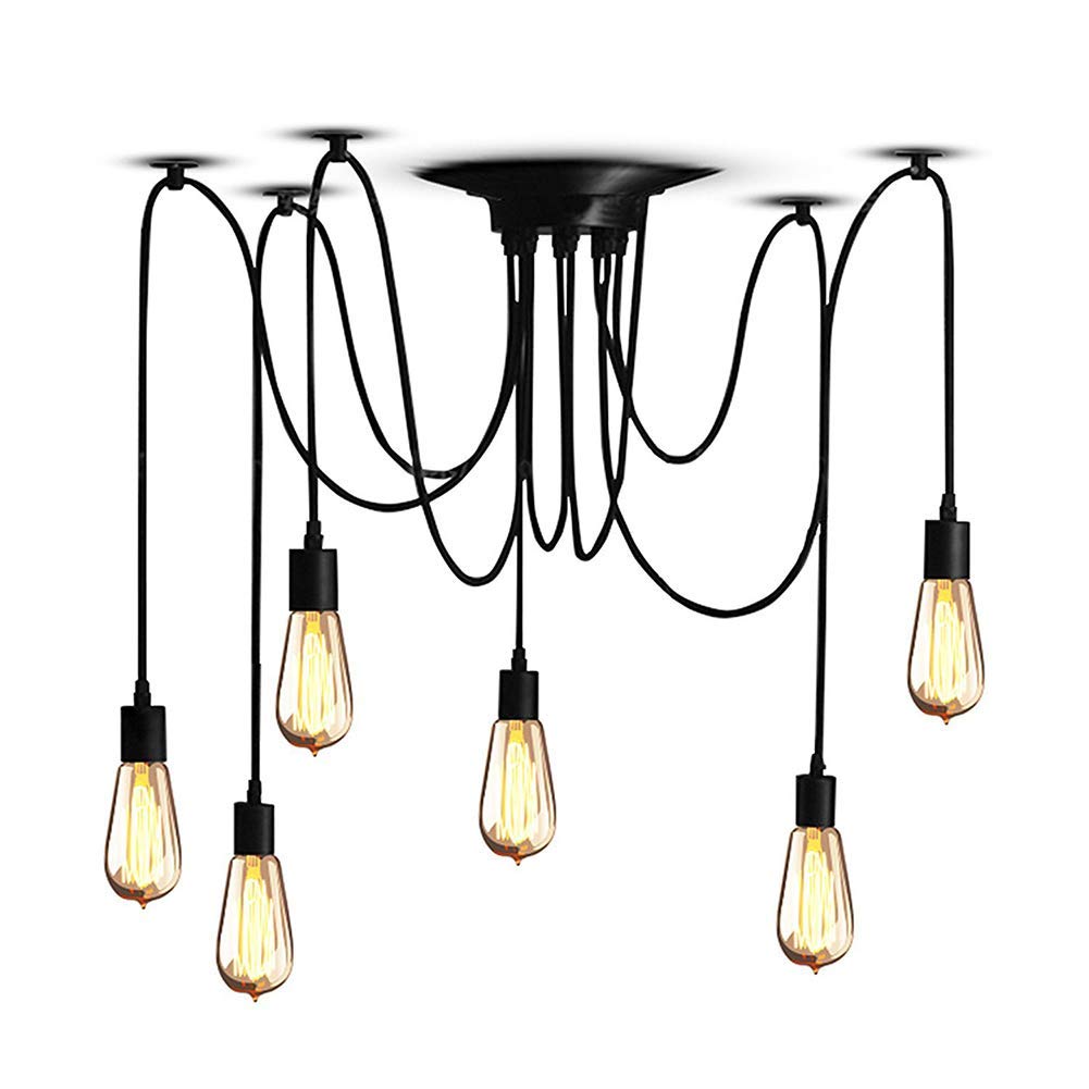 Lámpara colgante vintage de 6 luces ideal para la sala de estar y el pasillo del hogar