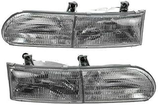 Gulf Stream Crescendo 2004-2006 RV Motorhome Pair (Left & Right) Replacement Front Headlights with Bulbs
