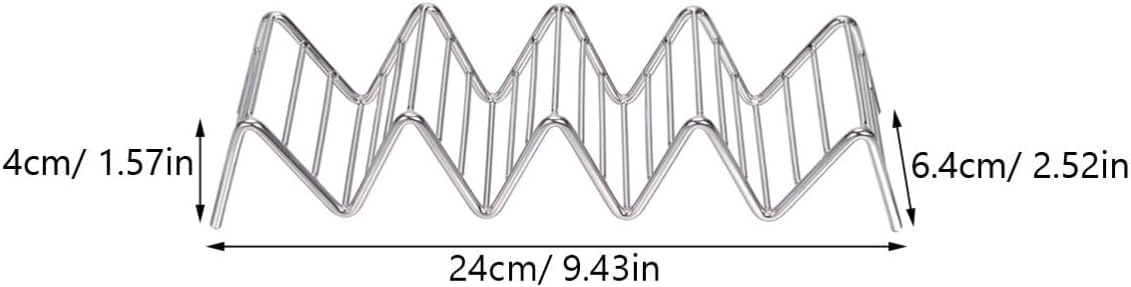 Stainless Steel Taco Holder Stand, 5 Slot Rack for Hard Shell Tacos