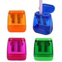 Colored Pencil Sharpener Bulk for Kids Manual Handheld Crayon Sharpeners