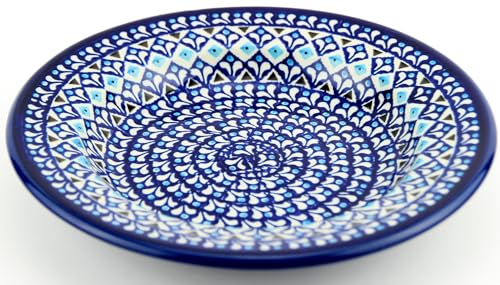 Polish Pottery Pasta Bowl From Zaklady Ceramiczne Boleslawiec, Diameter 9.5 Inch