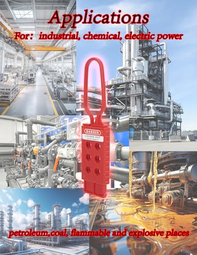 Image of 10Pack Lockout Tagout Hasp, Tamper-Proof Padlock Hasp, Non-Conductive Polypropylene Lockout Hasp with 6 Holes, Insulated LOTO Device Tamper-Proof and Impact-Resistant Loto Hasps