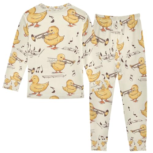 senya Duck Musical Instrument Pajamas Set Long Sleeve Soft Cotton Sleepwear 2 Piece2