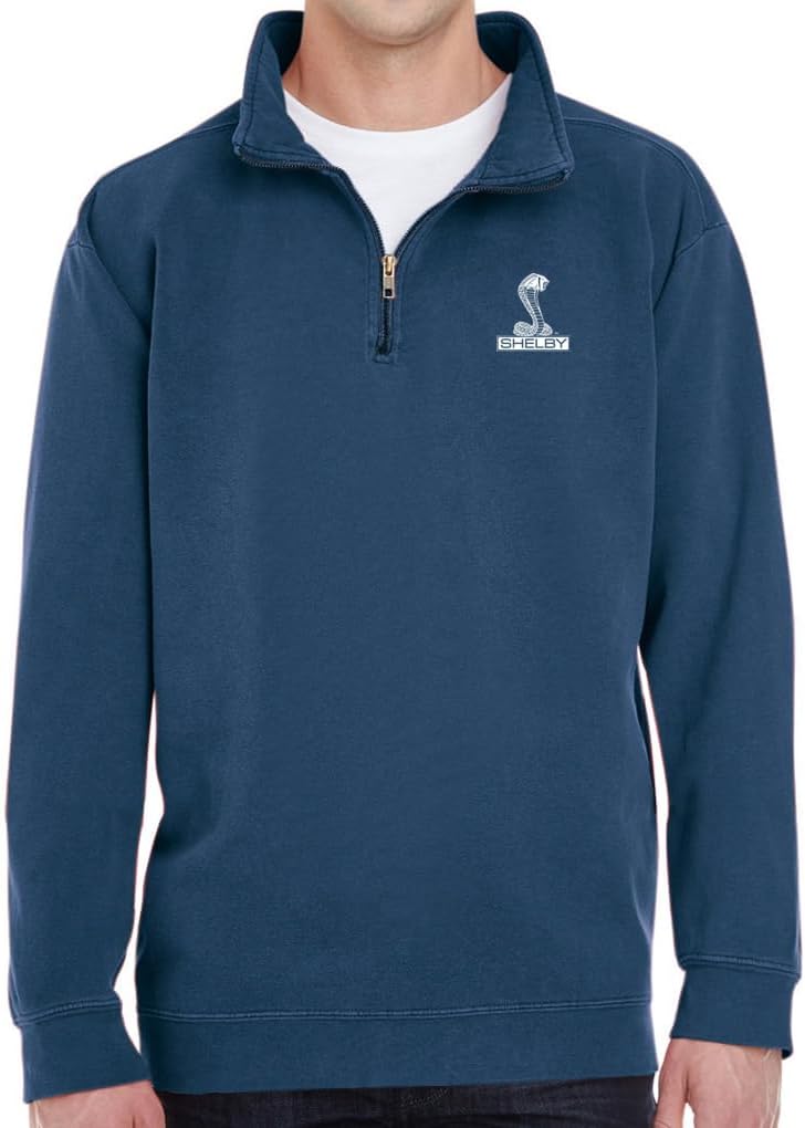 Men's Ford Mustang Shelby Cobra Quarter-Zip Soft-Washed Sweatshirt