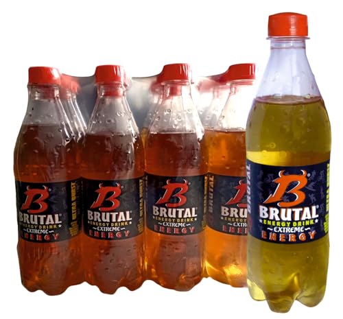 BRUTAL ENERGY Extreme - Bebida energética - Pack de 12 botellas PET de 500ml
