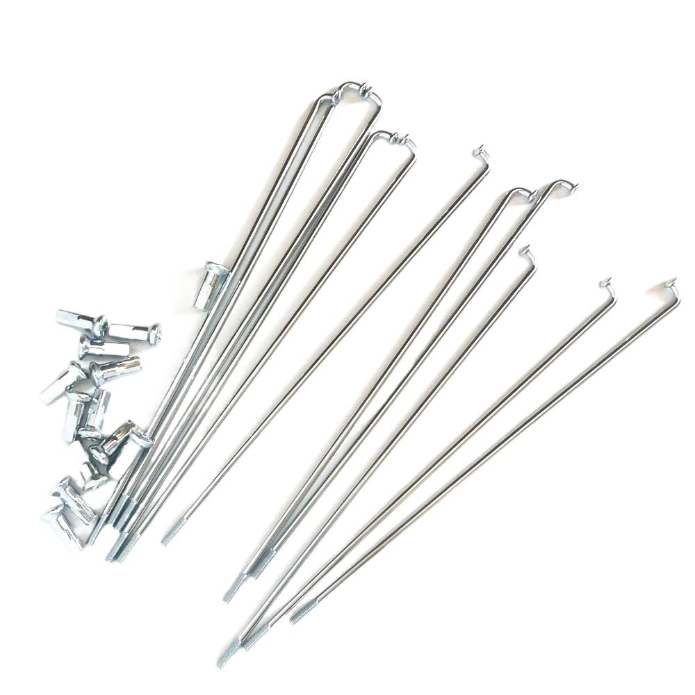 DMLAYHP 36pcs/lot E-bike Spoke 10G Motorcycle Wire Diameter 3.18mm Length 95-225mm #45 Steel + Nipples(225mm)