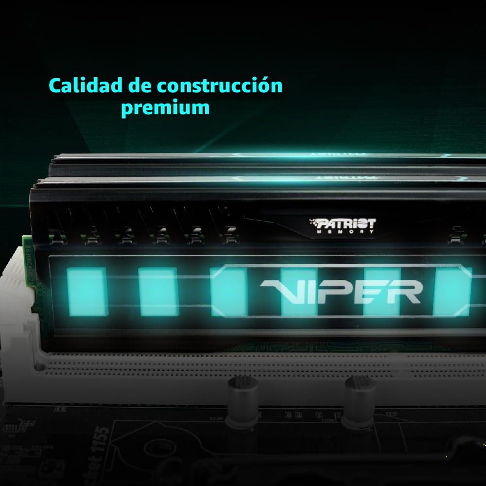 Patriot Memory Viper 3 Black Mamba DDR3 1866 16GB (2x8GB) C10 Kit Memoria de Juego XMP 1.3 Negro PV316G186C0K
