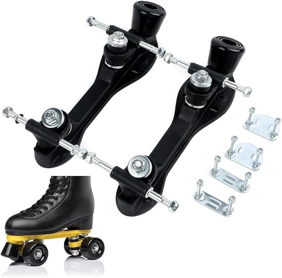 For Quad Roller Skate Plate Set with Steel Kingpin Aluminum Trucks and Lightweight PP Plastic Design (for size 35-36)