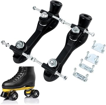For Quad Roller Skate Plate Set with Steel Kingpin Aluminum Trucks and Lightweight PP Plastic Design (for size 35-36)