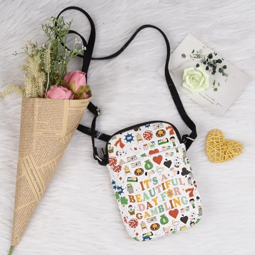 TIIMG It’s A Beautiful Day For Gambling Gift Casino Gamblers Gift Gambling Lover Gift Gambling Addict Gift Crossbody Bag3