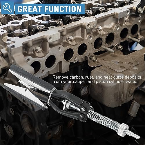 Atpeam AP-050906 Engine Cylinder Hone Tool Adjustable Deglazer Set For Grinding Holes From 2 Inch To 7 Inch Diameter With Extra 3-Piece 4 Inch Long Stones 220 Grit thumb #5