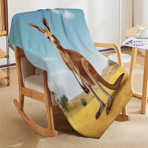 Manta de franela de canguro de 140x180 cm suave para sofá 5