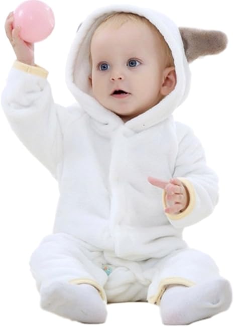Amazon Co Jp C Blossom ベビー キッズ ロンパース カバーオール 着ぐるみ コスチューム 防寒着 マシュマロボア オーガニックコットン 男の子 女の子 70 80 90 C 005 70 ホワイト 服 ファッション小物