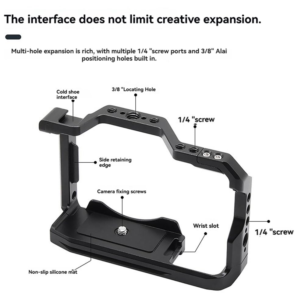 Estuche Protector con Estructura de Jaula para Cámara DSLR A6700, Estabilizador de Expansión, Soporte para Filmación de Videos y Películas