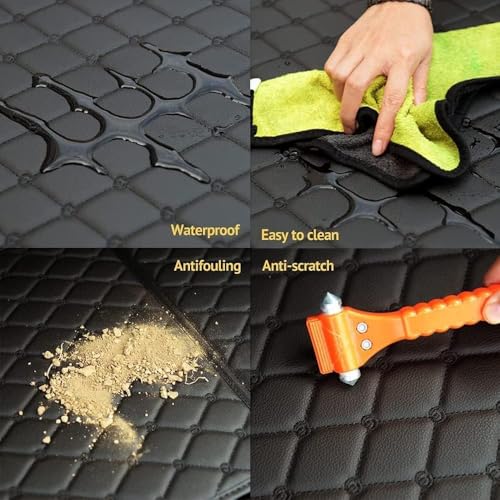 Tapis de coffre en cuir pour Toyota Vios 2004-2007 doublure de protection noire