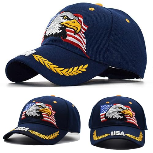 Image of Patriotic-USA-Eagle-Baseball-Caps-Woman-Man-Sun-Hat for 4th-July