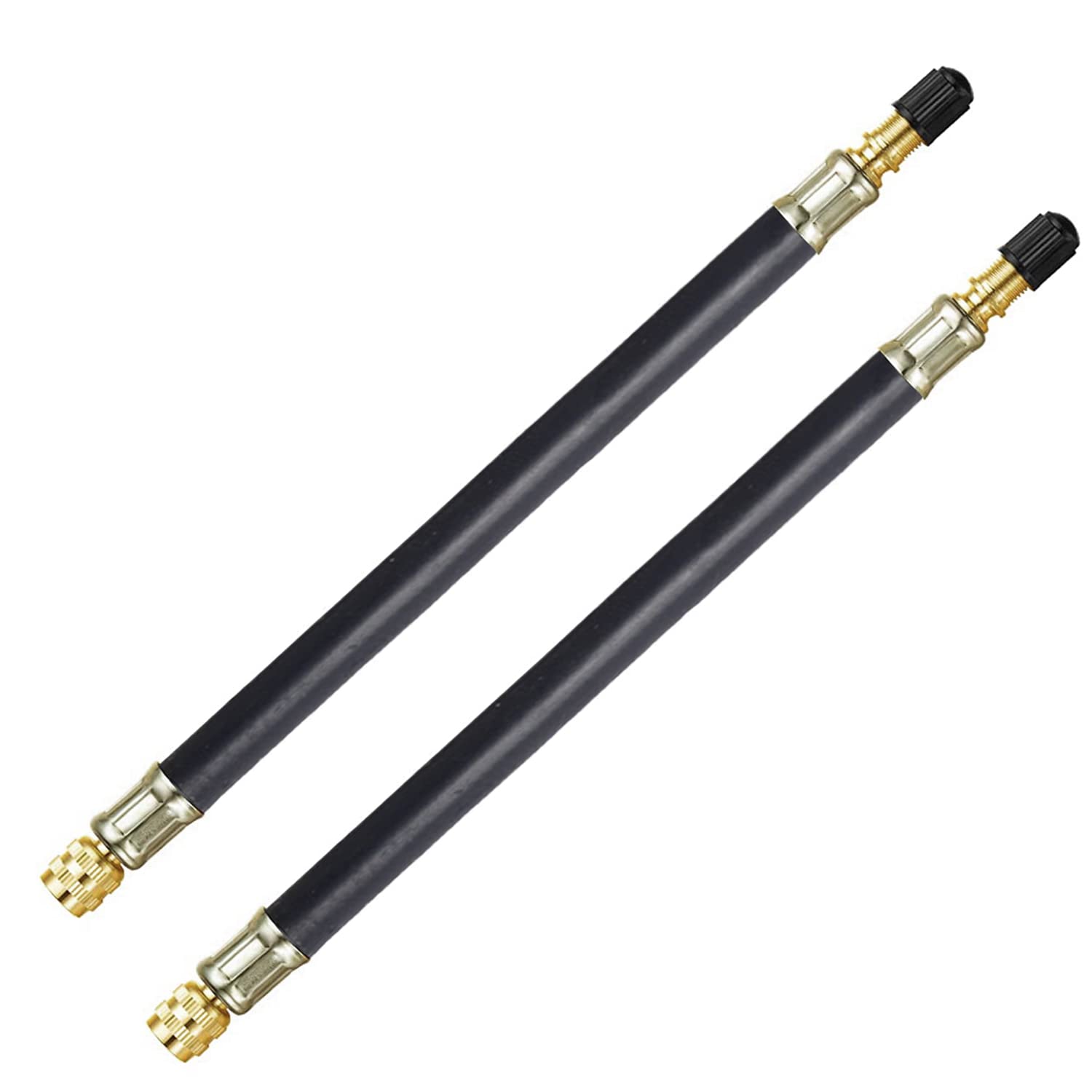 KIMLONTON 車 バイク 空気入れ延長エアーホース 長さ210mm 2個入りセット タイヤインフレーション エアーホース バイク ポンプ 車 バルブ タイヤエアー 空気入れ 延長チューブに対応パーツ バイク用品