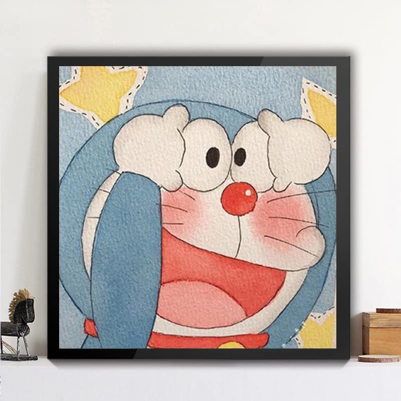 DIY 5D Diamond Painting Kits, Personalised Paint by Numbers, Home Wall Decor Arts Craft, DIY Diamond Art Kits for Adults and Children Gifts Gifts for Children Adults With Photo Frame (Cat 24 * 24cm)