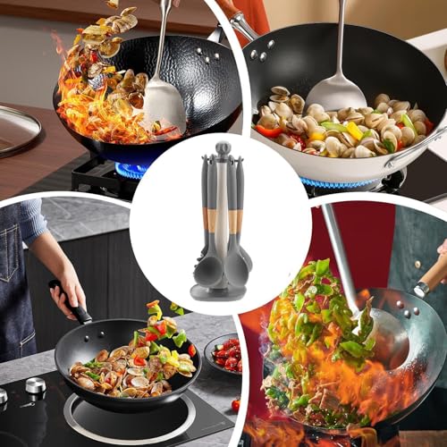 Set d'ustensiles de cuisine en silicone à manche long - 6