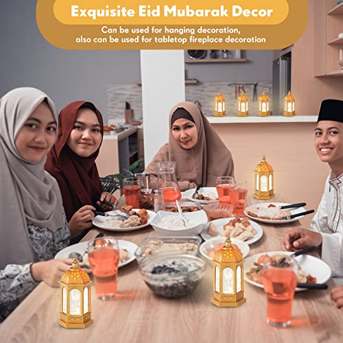 10 Pack Ramadan Lantern Mini Eid Mubarak Candle Lantern Golden Moon Castle Decorative Hanging Candle Lanterns For Ramadan Decorations Wedding Decorations Table Centerpiece #TOP1