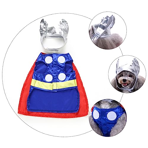 Disfraz de cosplay para perro en poliéster rojo miniatura 3
