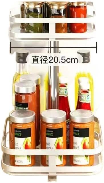 Seasoning storage rack, household kitchen, rotatable seasoning storage rack, adjustable oil, salt, soy sauce, vinegar seasoning can rack #11