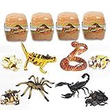 Assorted 4pcs/set of Ukenn 3d Desert Animal Puzzles Diy Tarantula Viper Thorny Devil Scorpioned Models Kids Educational Toy 2766