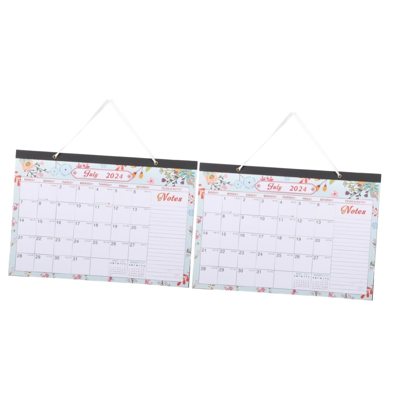 TEHAUX 2piezas Calendario De Pared Inglés Calendario Mensual Colgante Para Oficina y Hogar Diseño Original De Para Planificación Diaria
