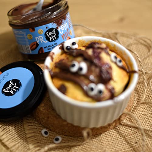 Feel FIT Protein Nut Kakao-Haselnuss Aufstrich, ohne Zuckerzusatz, 19% Eiweißcreme, ohne Palmöl, geschmeidige Konsistenz (6 x 200 g)