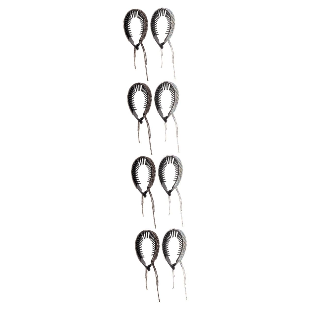Pince à chignon strass ABOOFAN pour queue de cheval (8 pièces) - 8