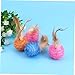 POPETPOP Candy Color Cat Ball Toy with Interactive Tube 4pcs PET Training Balls for Cats and Kittens Engaging Scratching Toy for Indoor Play Random Color