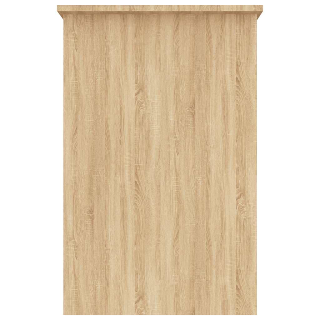 Scrivania in rovere Sonoma, 100 x 50 x 76 cm, con cassetto, scrivania per computer con vano portaoggetti, tavolo da ufficio, scrivania da gaming, tavolo da studio, piano da scrivania