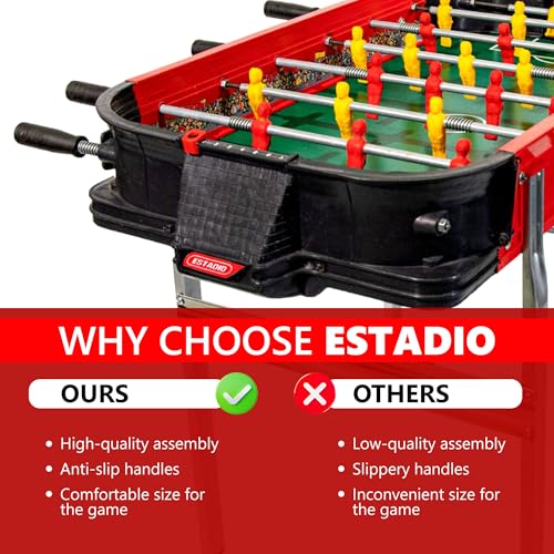 Estadio Outdoor Foosball Table Adult Size - Soccer Foosball Table with Balls & Players - 36 Inches Soccer Table Game for Indoor Use - Weatherproof Perfect for Game Nights & Fun by ESTADIO - Image 6