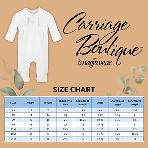 Carriage Boutique Baby Boy Elegant Christening Outfit With Hat 6M #TOP6