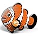 Eugy Clownfish 3D Puzzle, 16 Piece Eco-Friendly Educational Toy Puzzles for Boys, Girls & Kids Ages 6+