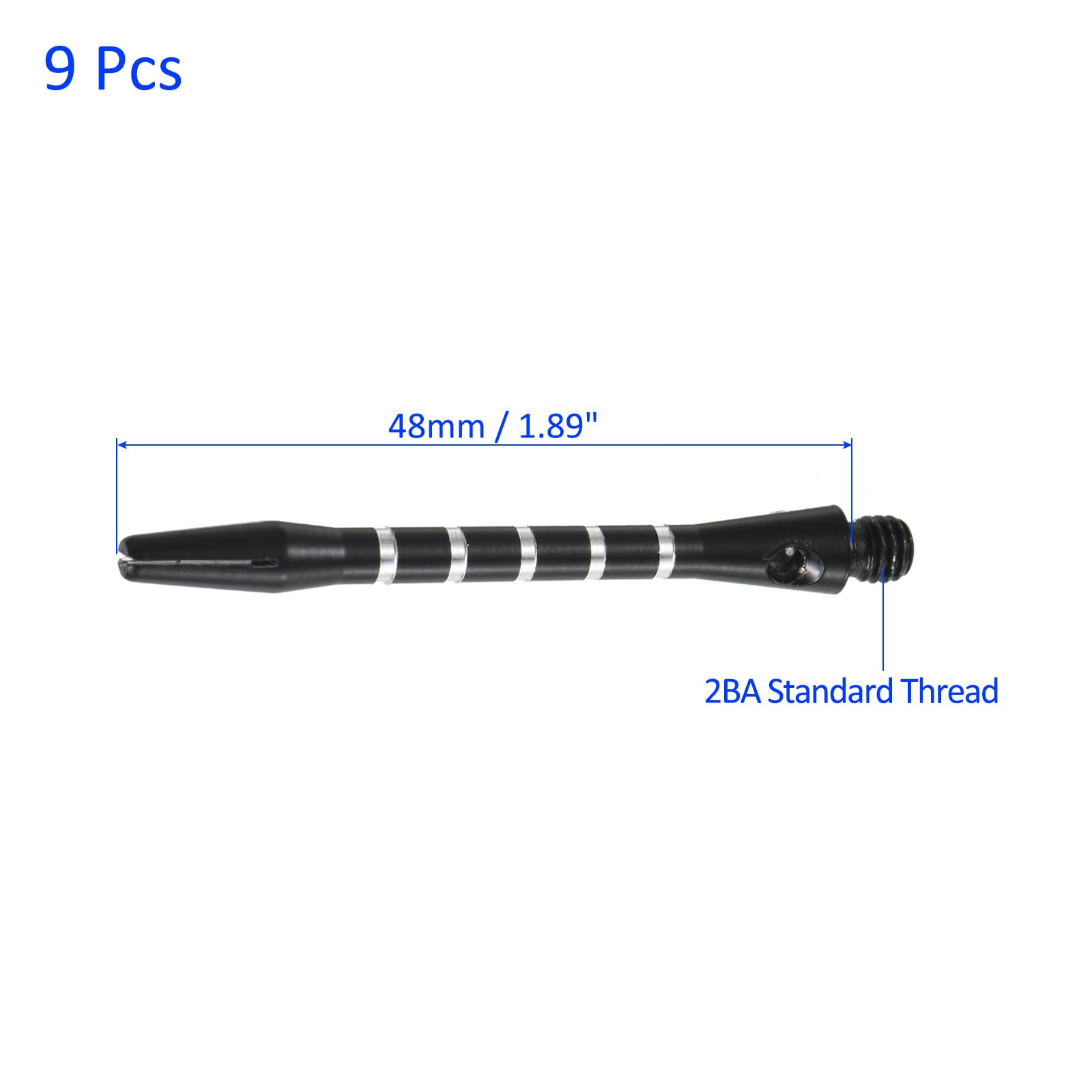 M METERXITY 9 Pack Darts Shafts, Aluminum Darts Stems Medium 2BA Thread - Image 3