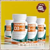 Vitamin D3 VEGAN 1000 IE - 365 Tabletten - Jahresvorrat Vitamin D3 - optimal hochdosiert mit Premium-Rohstoff RAWD3® - für Immunsystem und Knochen - laborgeprüft mit Zertifikat - 100% vegan