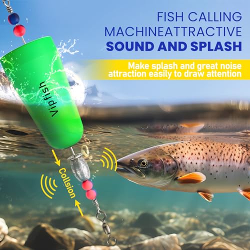 Vipfish Popping Corks Floats Saltwater - Rattles and Floats for Catfish Redfish Speckled Trout Rigs with a 3/8 oz Egg Weight, and a High-Visibility Cork (Mix Colors, 5pcs) by Vipfish - Image 4
