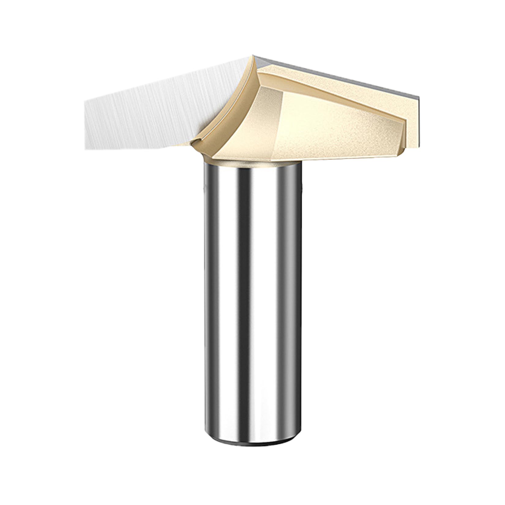 TavRav 1/2inch Shank V Groove Router bit 150 Degree 42mm Dia Carbide Tipped CNC v bit for Woodworking Engraving Carving