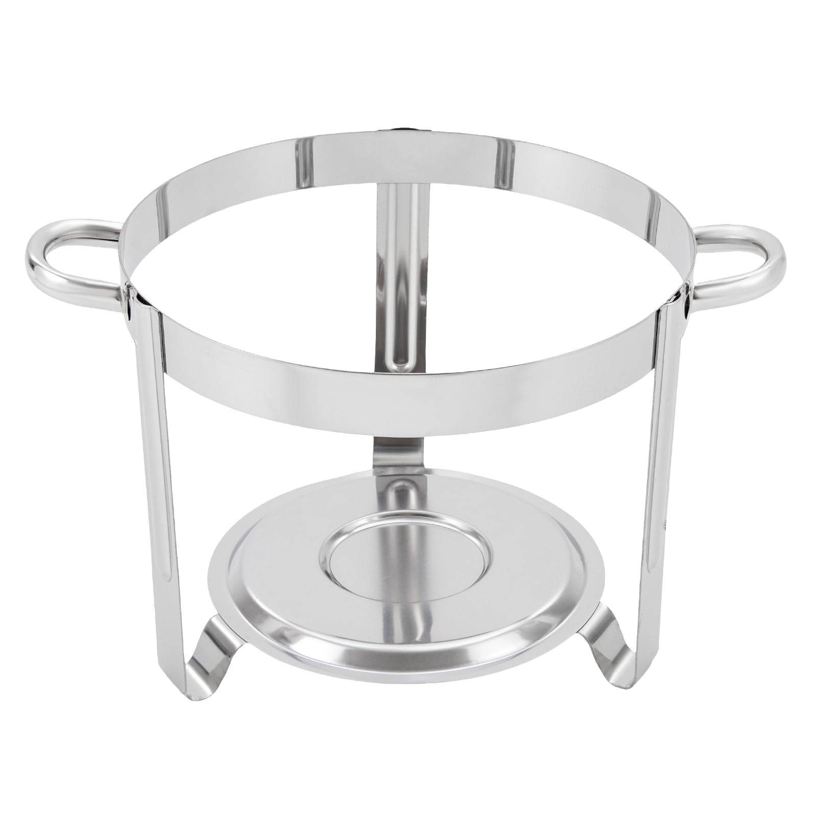 Acero inoxidable Chafing Dish, calentador de alimentos de 8,5 L, recipiente para calentar sopa, redondo de acero inoxidable, juego profesional de platos de chafing dish desmontable con tapa, sartén de