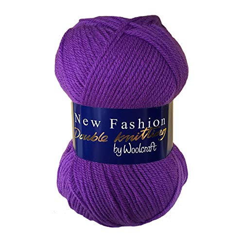 10 x 100g Woolcraft Knitting Wool/Yarn DK (Violet 718)