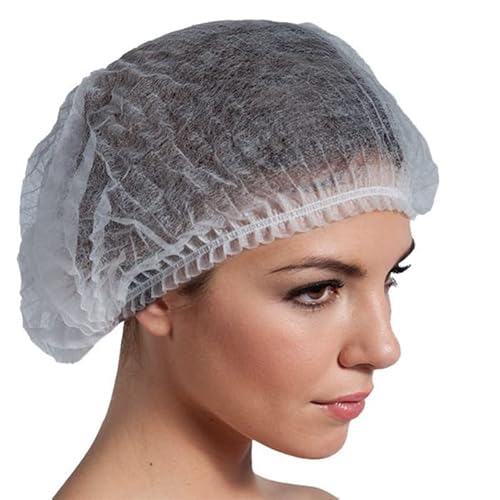 Disposable Hair Net Non-Woven Head Bouffant, Kitchen Hygiene Hair Protective Cap, Shower Hair Cap, Make Up Hair Cover , Cleaning Disinfecting Hair Mask, Non Medical Hair Cap (100 Net) #TOP4