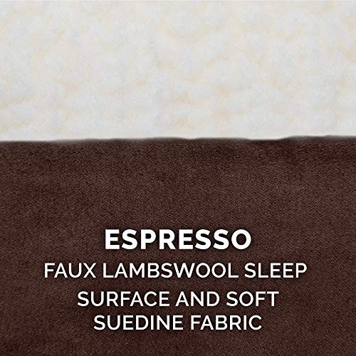 Furhaven Replacement Dog Bed Cover Sherpa & Suede Mattress, Machine Washable - Espresso, Large #TOP3