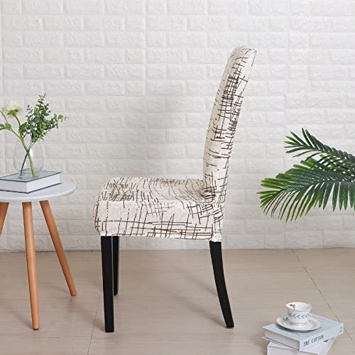 Forcheer Dining Room Chair Covers For Dining Room Set Of 4,Stretch Dining Chair Cover For Dining Room Kitchen Washable Removable(4Pack,Printed Geometric Pattern) #TOP2