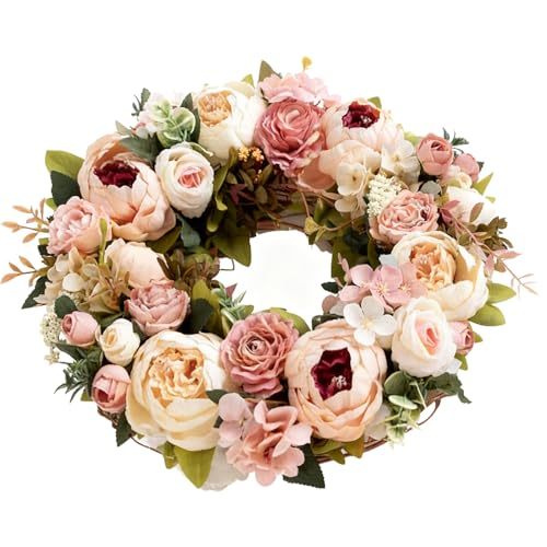 Couronne de pivoines décorative pour sublimer vos fêtes de famille