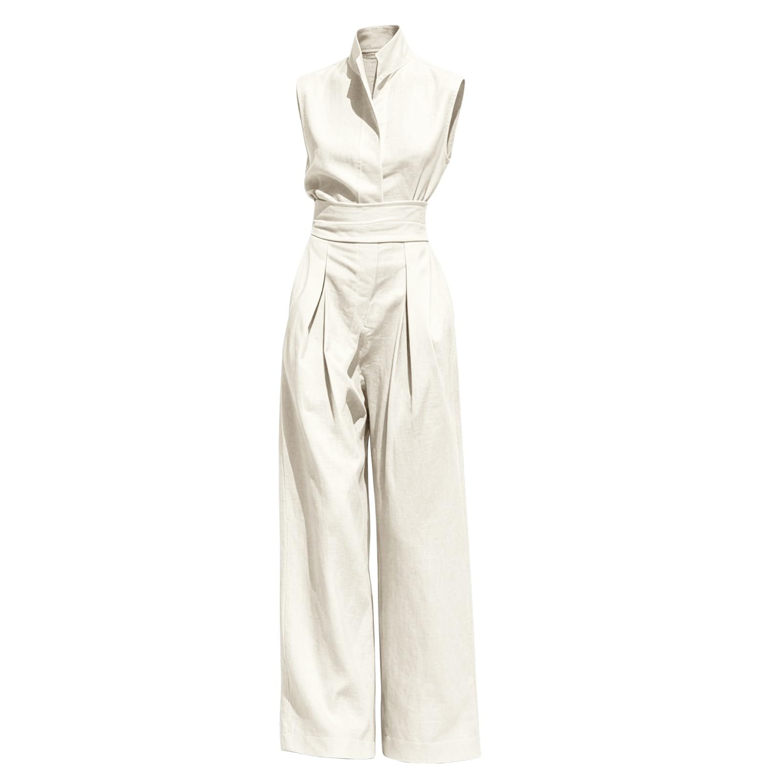 Mono para mujer, elegante, festivo, sin mangas, cuello alto, negocios