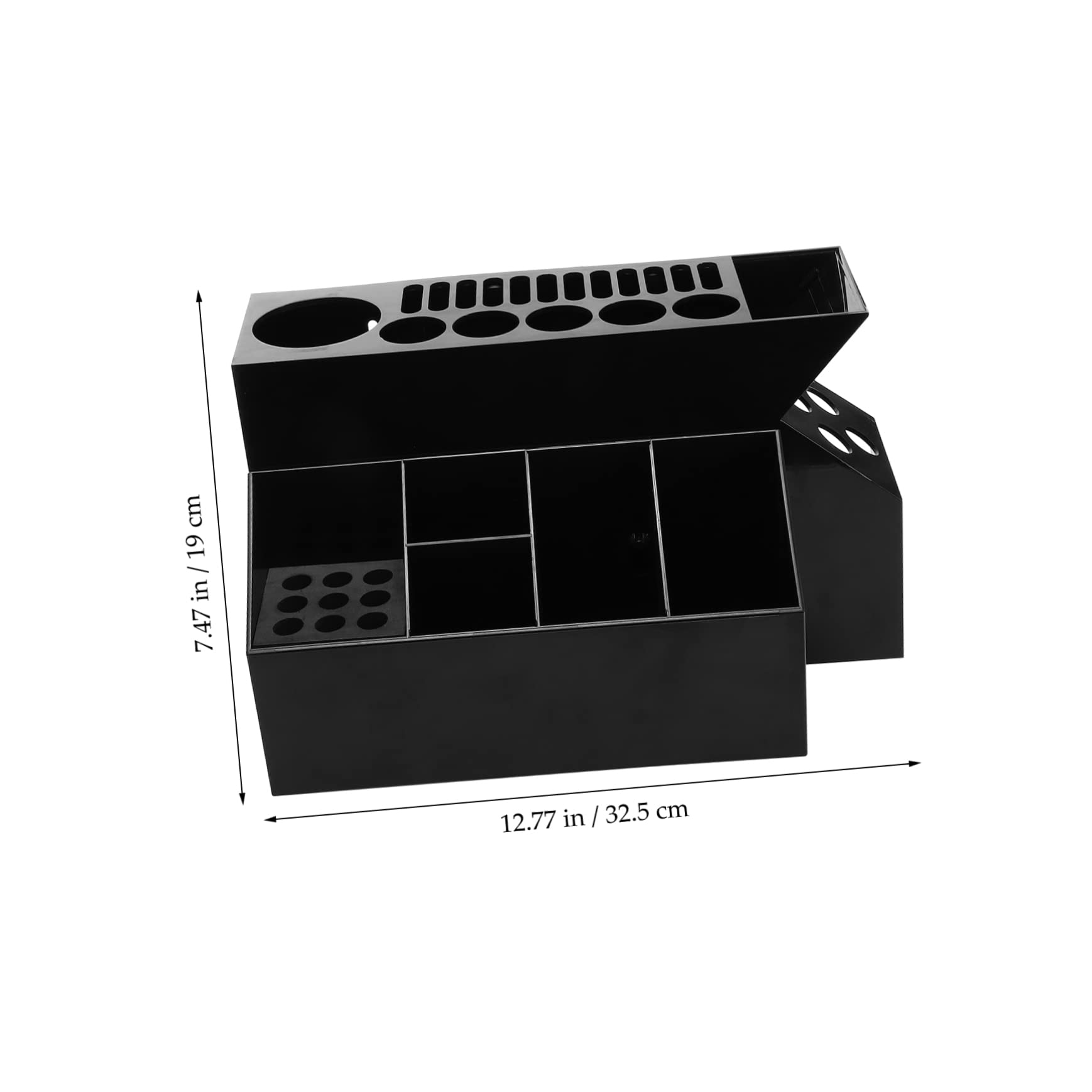 minkissy 1Pc Hairdresser Scissors Organizer Black Scissor Comb Holder Storage Box for Salon Barbershop Supplies Durable Stable Tool Rack for Hair Cutting Kit Hairdressing Tools