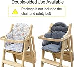 ZARPMA Coussin d'Insert pour Chaise Haute en Bois avec Harnais 5 Points, Confortable et Respirant, Matériau Coton-Polyester, Lavable en Machine