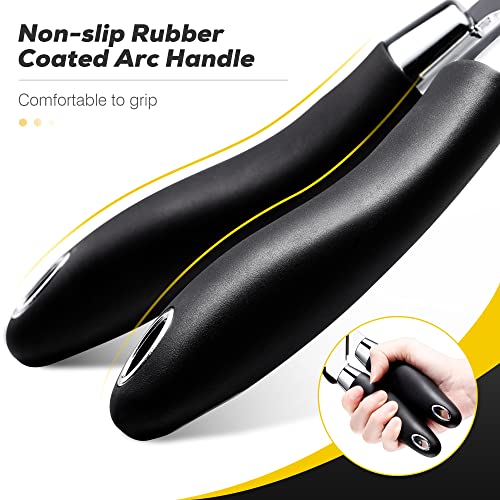 Ipow Can Opener Manual, Stainless Steel Can Opener With Magnetic Lid Catch, Sharp Blade, Big Rubber Knob, Non-Slip Handle & Multifunctional Bottle Opener, Smooth Edge, Easy Grip,Effortless, Heavy Duty #TOP3