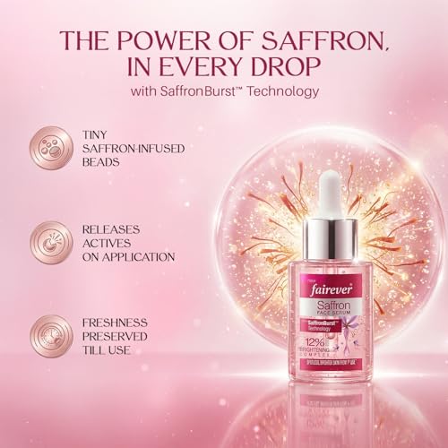 Image of Fairever Saffron Face Serum | 12% Brightening Complex | Niacinamide, Alpha Arbutin & SaffronBurst | Reduces Dark Spots & Pigmentation | For All Skin Types | 30ml